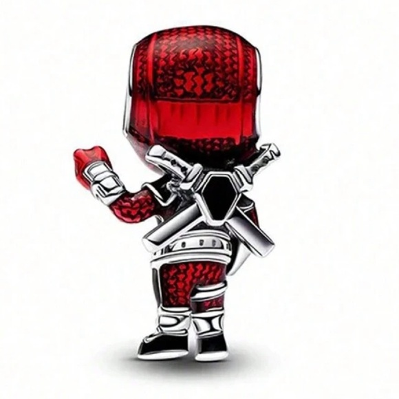 Women’s 925 Sterling Silver DEADPOOL Inspired Red and Black Charm - NWT - Picture 2 of 3